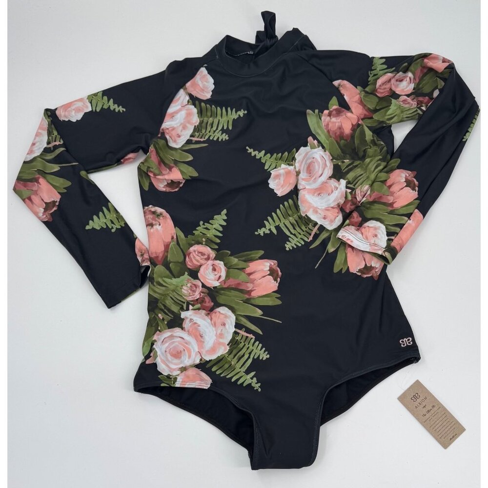 Floral Long Sleeve Swimsuit